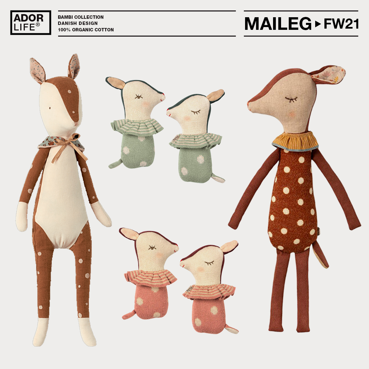 ▲Christmas gifts! Danish Mailig super cute classic bambi soothes the companion doll spot