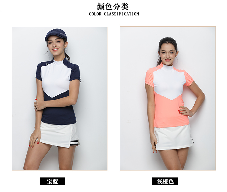 BG Golf Quần Áo của Phụ Nữ Ngắn Tay Áo T-Shirt Mùa Hè Mới Sản Phẩm của Phụ Nữ Ngắn Tay Áo Độ Ẩm và Nhanh Khô Jersey găng tay dài chống nắng