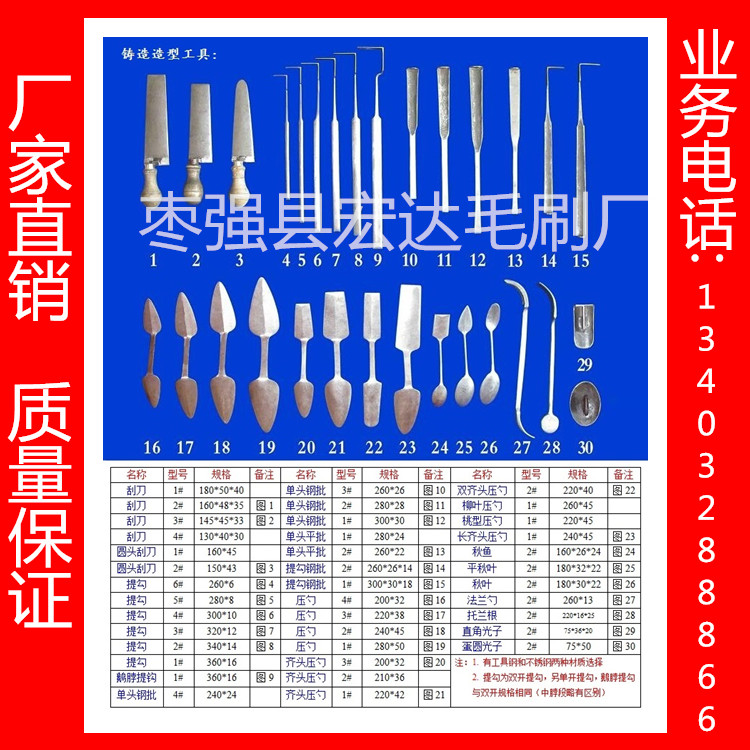 New store offers Casting sand turning modeling tools Forging hook pressure spoon scraper Stainless steel carrying pen Autumn leaf clip