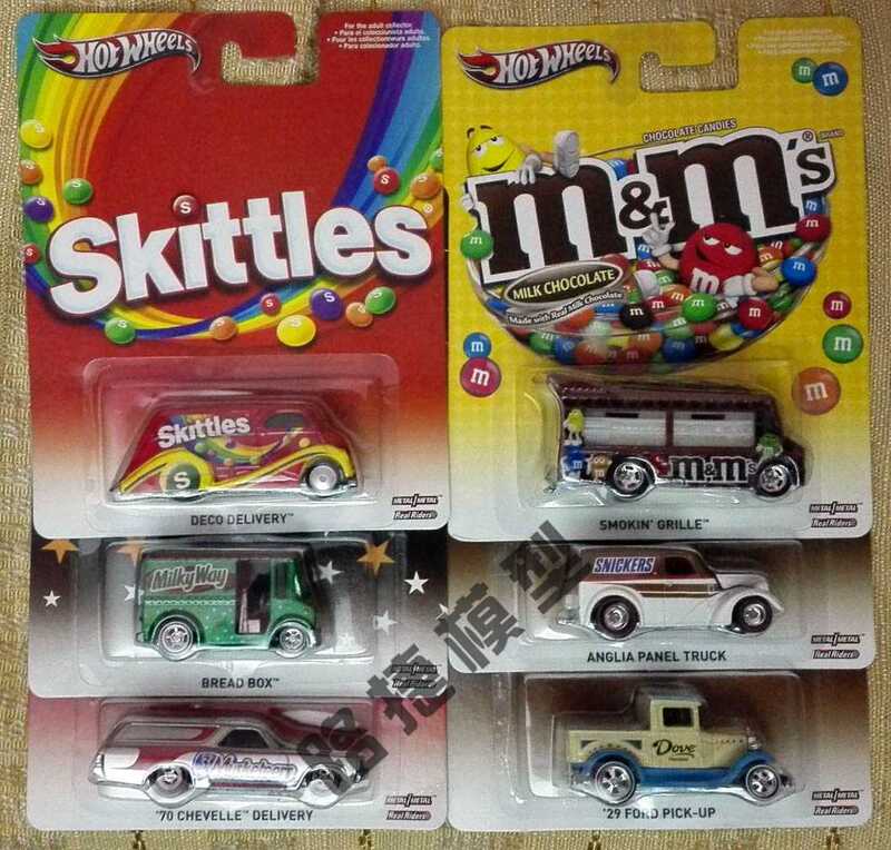 Hot Wheels Alloy Toy Ford Truck Model Rainbow Sugar Snickers Dove Iron Bottom Rubber Tire Dove mm Bean