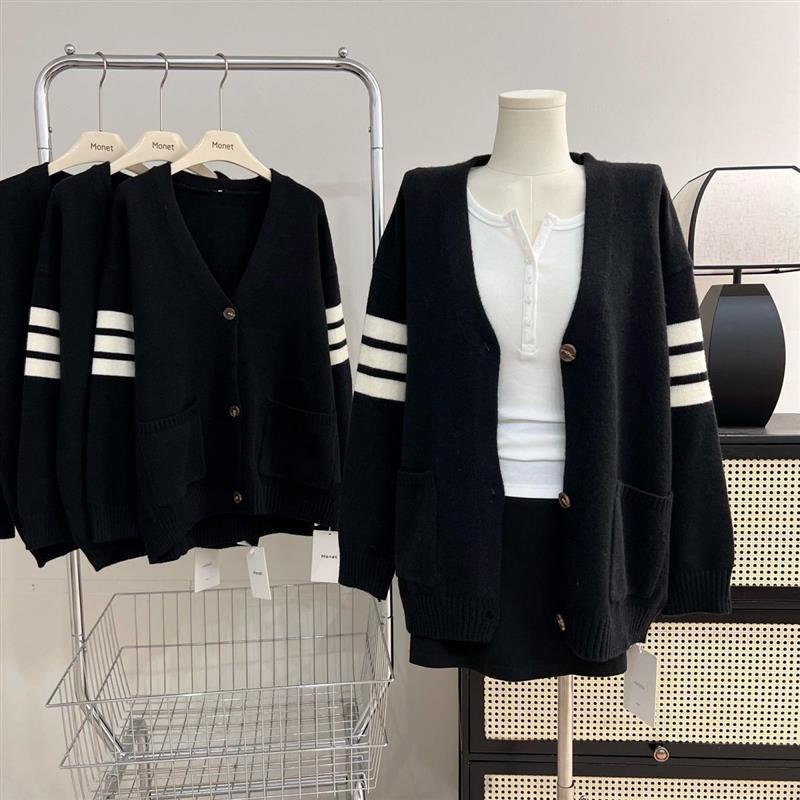 2026 New Slim-Fit Chanel-Style Casual Lazy Korean Sweater Cardigan Knitted Jacket Autumn Women's Top