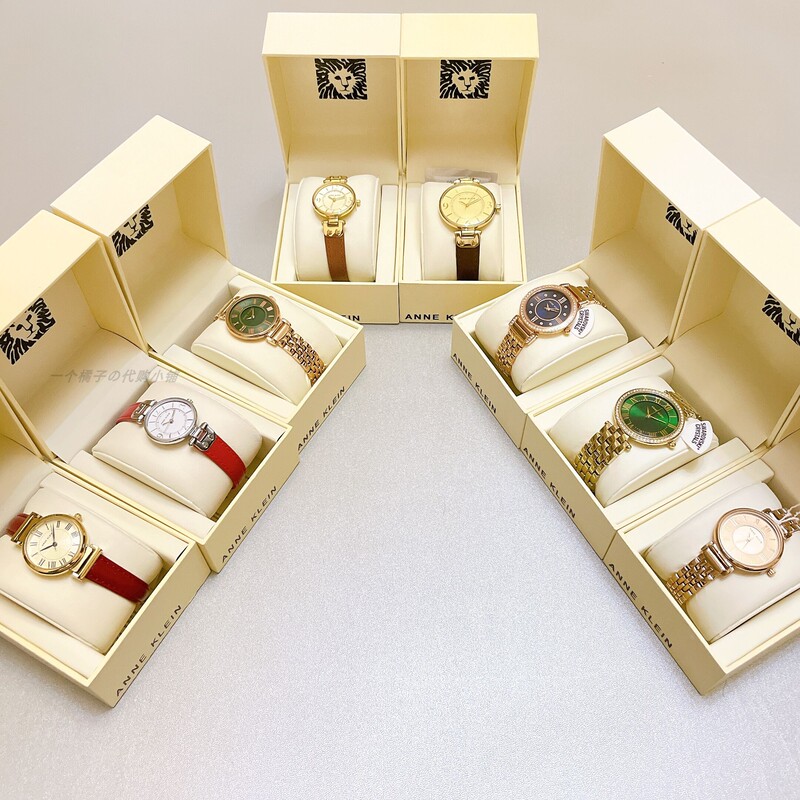 Anne Klein Anne Klein Watch Ak Small Green Watch Size Brown Watch Small Red Watch Small Square Watch Rose Gold