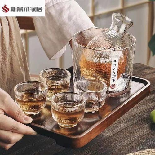 Японская стеклянная стопка, высококачественное рисовое вино для домашнего использования