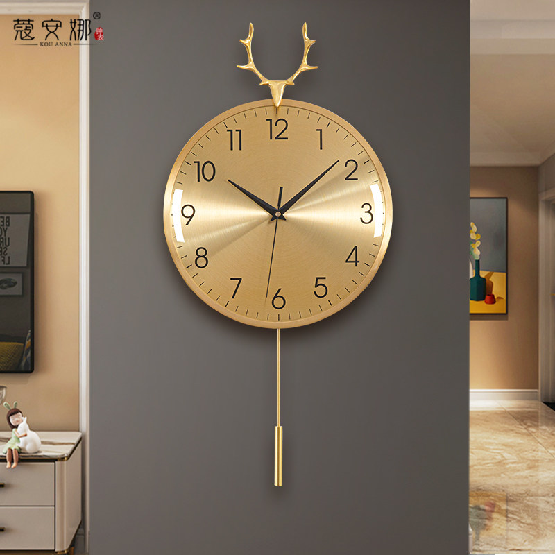 Modern minimalist hanging clock Living room decoration hanging wall clocks Home New Chinese Creative Clock Nordic Fashion quartz Clock-Taobao