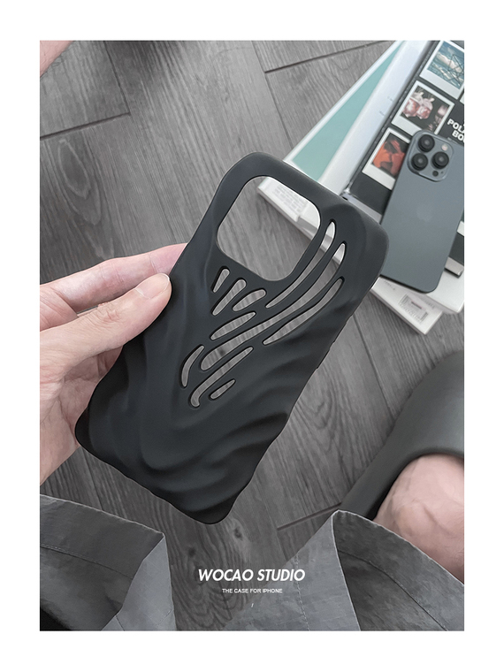 New 3D Wavy Wing Hollow Heatsink Heat Dissipation 15, 14, 13, 12 iPhone Case