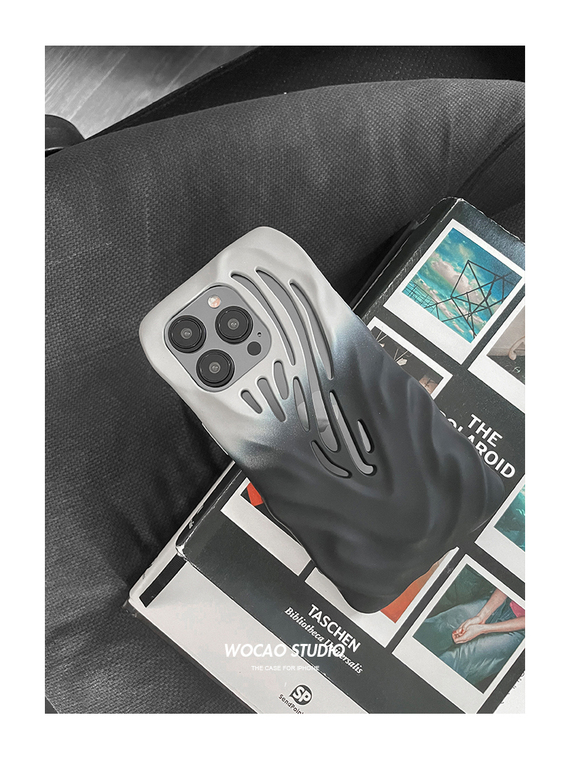 New 3D Wavy Wing Hollow Heatsink Heat Dissipation 15, 14, 13, 12 iPhone Case