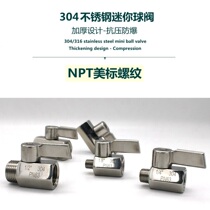 304 316 all stainless steel mini ball valve small ball valve 1 2 4 6 points inner and outer wire ball valve 1 4 npt