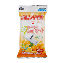 Condodo scrub floor with flat mop cleaning wet towels disposable electrostatic dust removal paper orange fragrance 5 packs