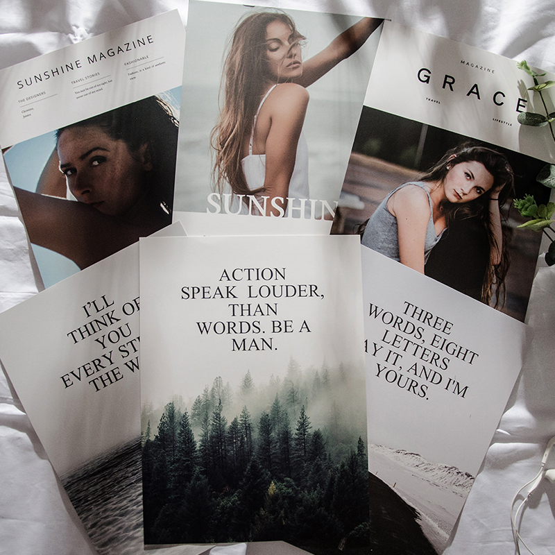 European and American Wind Photo Background Cards Ins Wind Photography Props Magazine Cards Gourmet Cosmetics Photo Props