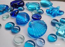 Mixed colors of various shapes glass stone glass flat beads fish tank landscaping aquarium balcony floor home decoration