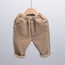Boys casual pants spring and autumn new baby Korean version corduroy pants Foreign style childrens childrens clothing spring trousers wild