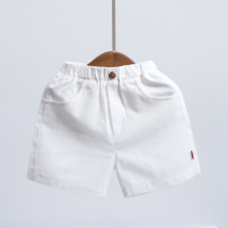Boys shorts Summer thin section loose tide childrens five-point pants Childrens cotton and hemp pants Baby Korean version of Foreign style overalls