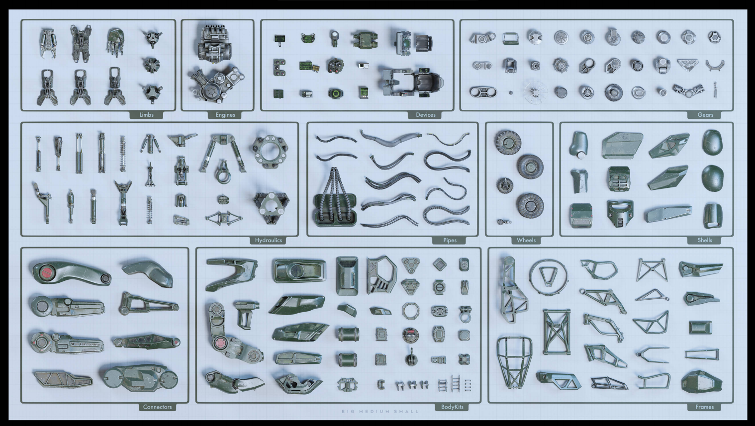 图片[10]-blender/OBJ/FBX末日机甲机械机器人模型科幻战车辆装甲变形A109-cg男孩