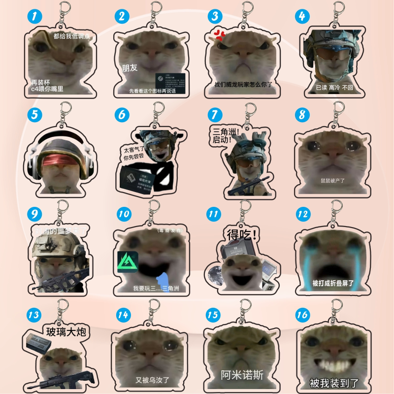 Delta's New Action Mouse-Themed Keychain, Quirky Student Expression Acrylic Backpack Pendant Accessory