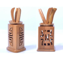 Bamboo Tea Ceremony Six Gentlemen Square Hollow Tea Ceremony Tea Needle Tea Cup Clamp Kung Fu Tea Set Tea Ceremony Accessories Set