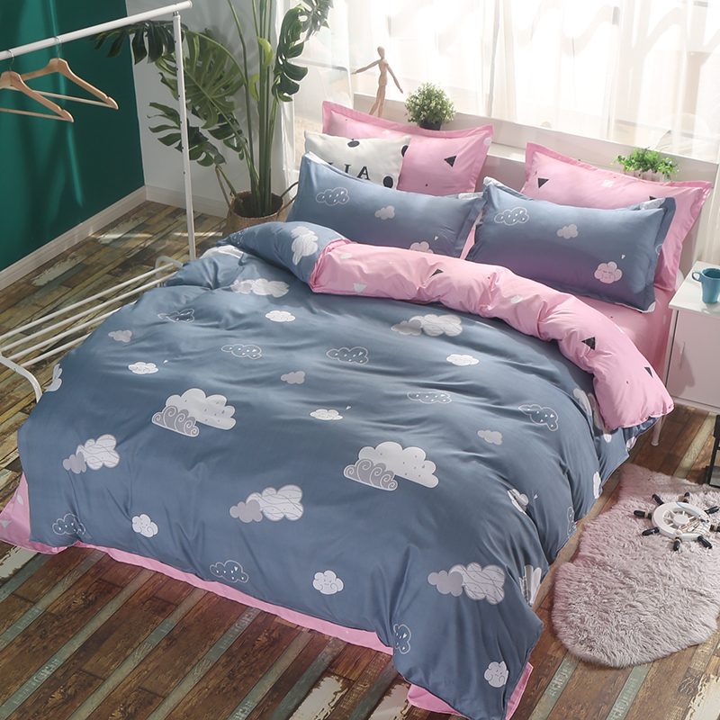 Duvet cover Single piece double 150x200x230 single university dormitory 1 5x1 8x2 0m quilt cover quilt sheet