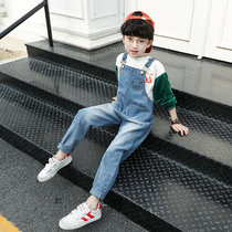 Boys bib pants Year-old children sling big children pants Boys trousers Children jeans Spring and autumn primary school summer clothes