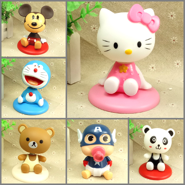 Cake Decoration Pendulum shakes the ecstasy doll KT cat bites the cat America Captain Scene cake decoration