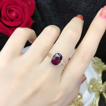 Top Jewellery Natural tourmaline ring 18K gold inlaid South African Diamond classic Dai tourmaline ring