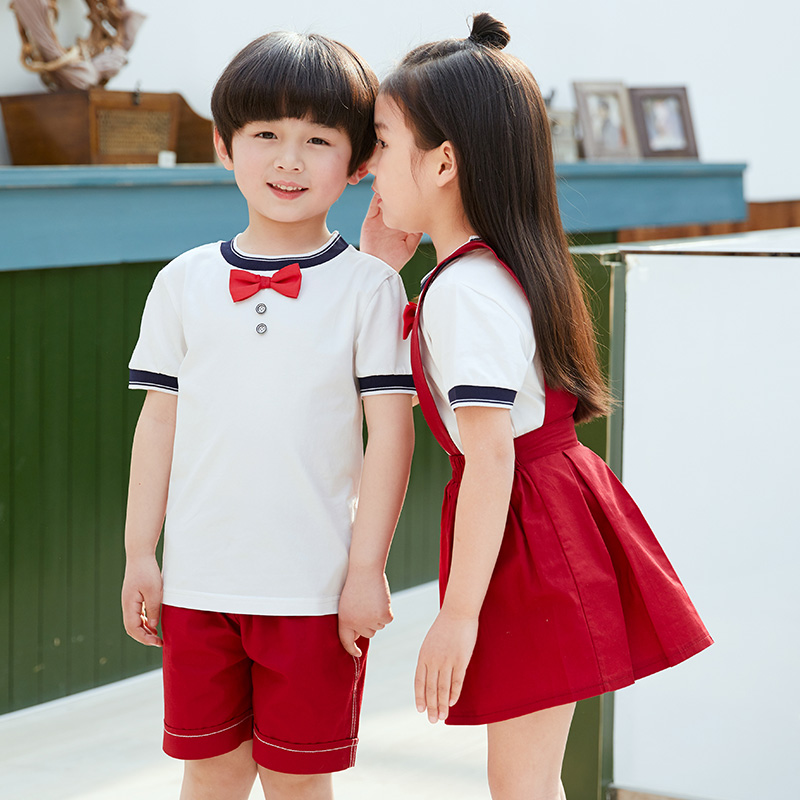 Kindergarten Garden Suit Summer Clothing Suit Summer Pure Cotton Elementary School School Clothes College Wind Class Dress Graduation Photo Clothing