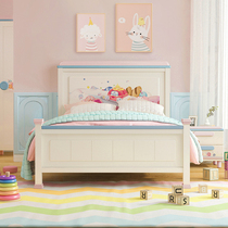 Seven leaves Wood full solid wood childrens bed simple single bed girl princess bed childrens room furniture combination set
