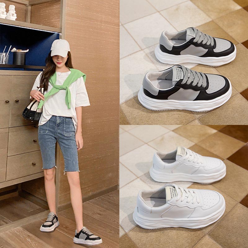 Stars Same Inside Heightening Small White Shoes 2021 Nets Red Casual Thick Bottom 100 Hitch Women Shoes Super-Fire Genuine Leather Board Shoe Tide