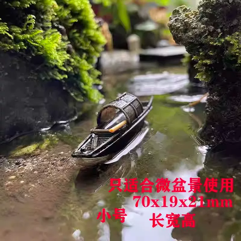Черный навесной аквариум для Jiangnan с рыбками, декоративная микро-ландшафтная водная вставка, водоем из искусственных камней, декор для аквариума