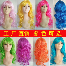 Wig female prop long curly hair color big waves Halloween costume party cosplay funny party dress up