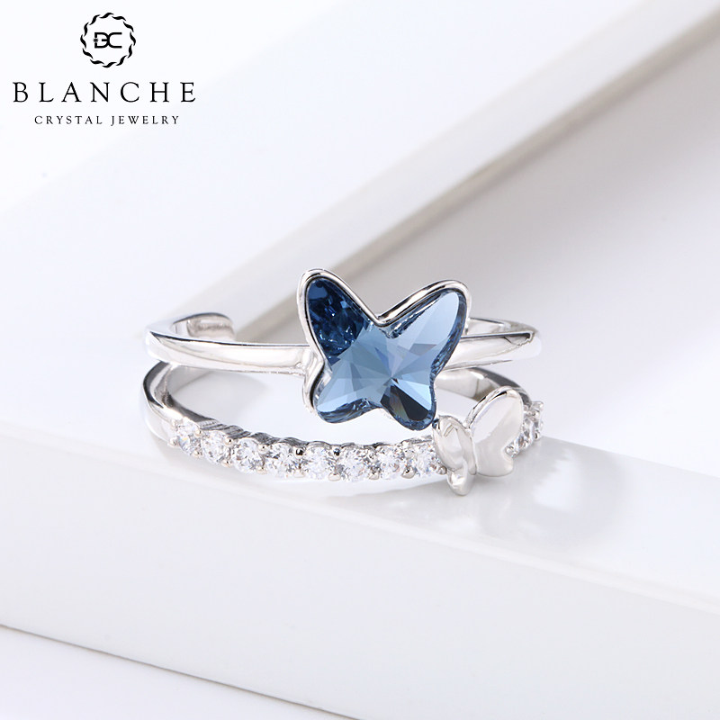 Bague Femme BLANCHE  BLANC en Cristal autrichien - Ref 3088440 Image 3