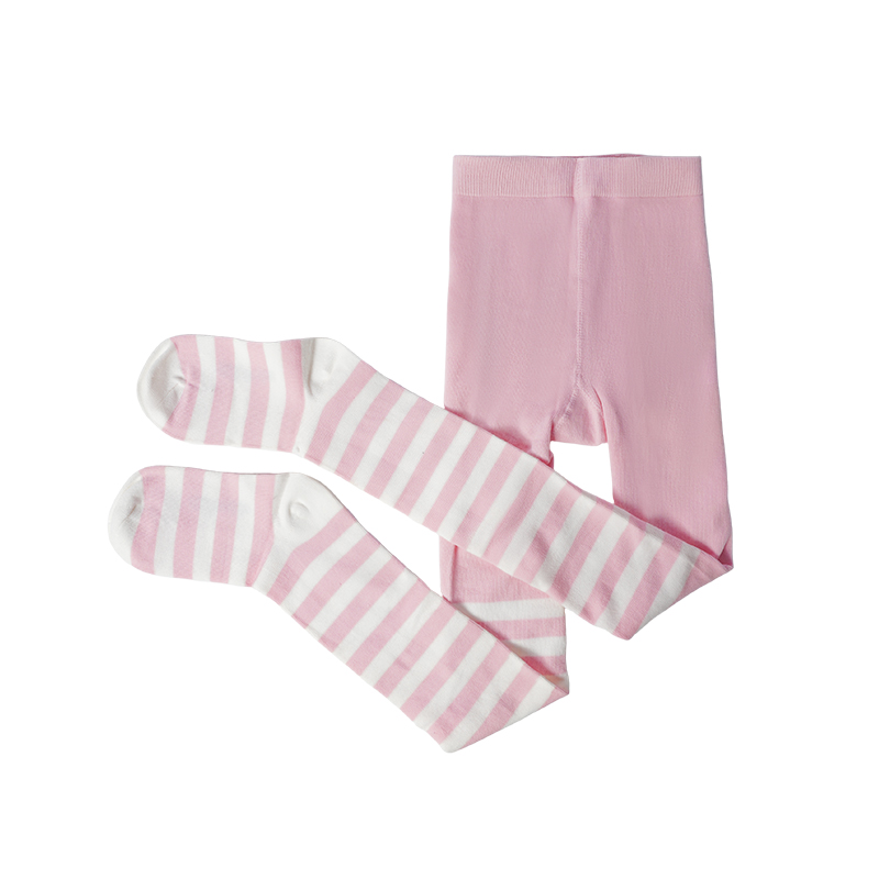 画笔王子女童打底裤加厚秋冬外穿小女孩连脚棉袜子儿童白色连裤袜