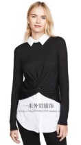 This type I am willing to wear for a lifetime VB black knitted white shirt fake two-piece A6