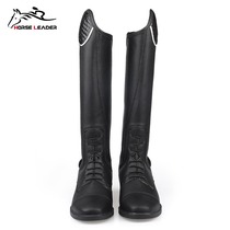 HORSELEADER Printemps Été Été Équestre Matériel Cheval Bottes Femmes Portes équestres Bottes pour hommes Bottes Cow Cuir Breathable long cylindres Bottes de cheval