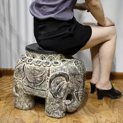 Elephant shoe stool Courtyard garden pier Outdoor landscaping decoration decoration Living room creative flower pot shelf base