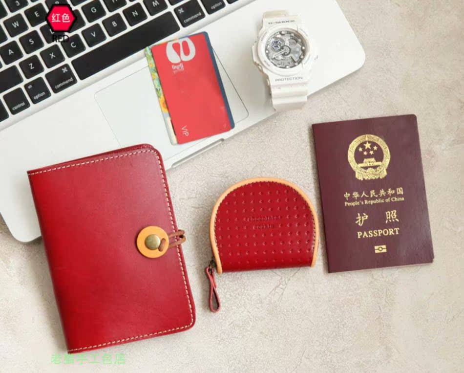 Mèo cũ handmade mới retro gốc da rám nắng hộ chiếu hộ chiếu tài liệu túi đa chức năng da hộ chiếu da - Túi thông tin xác thực bao hộ chiếu trong suốt