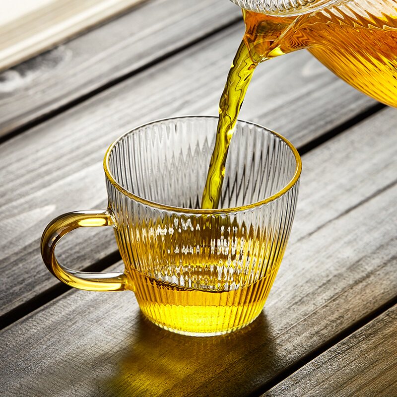Hammer Thread Glass Small Tea Cup Home Utilita Tea With Master's Cup Thickened Heat Resistant Tea Brews Single Cup With Tea Sub
