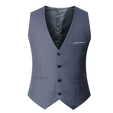 Phiên bản Hàn Quốc của vest nam, vest tây phù hợp, vest, mùa xuân và mùa thu giản dị, trang phục công sở không sắt, người đàn ông tốt nhất, trang phục chính thức chuyên nghiệp - Dệt kim Vest