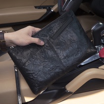 New leather mens clutch large capacity business soft leather sheepskin handbag envelope bag trendy mens casual clutch bag