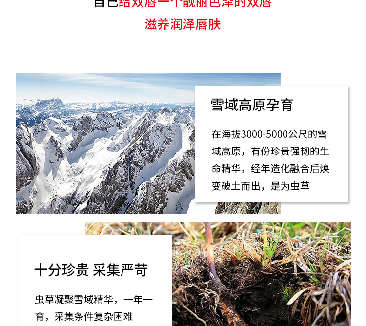 Bộ đếm mỹ phẩm Yuxi chính hãng Cordyceps Huanyan không đổi màu son dưỡng môi 3.9g trang điểm mới - Son môi 3ce đỏ đất