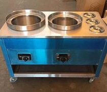 Gas spicy hot stove stainless steel double powder noodle truck double head soup noodle stove cooking noodle stove beef truck soup truck