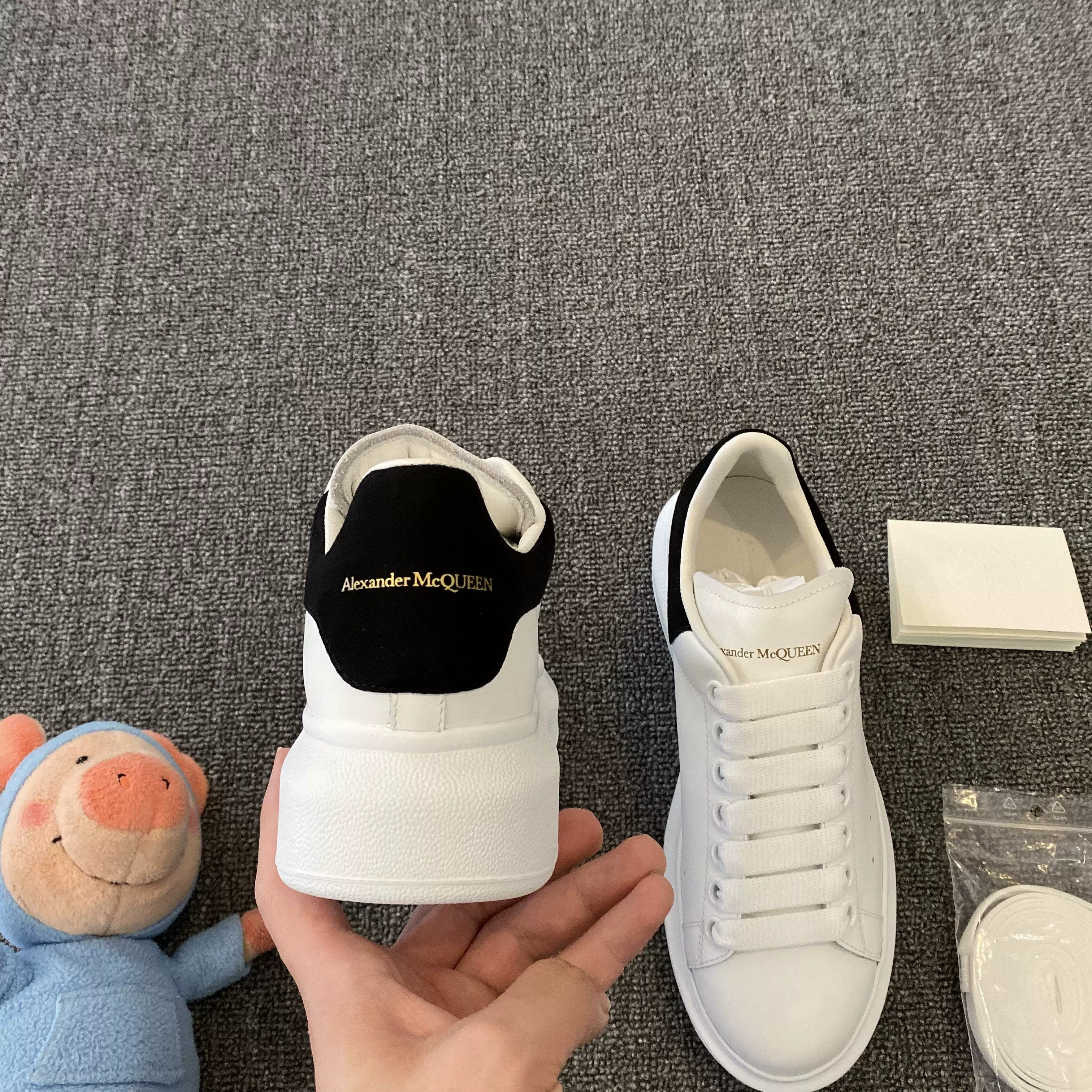 Alexander mcqueen, leather white shoes