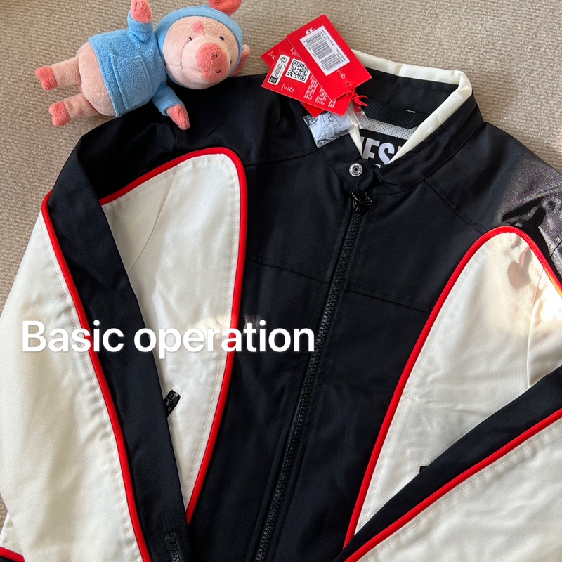 Diesel J-Blink Color-Blocked Nylon Stand-Up Collar Biker Jacket for Men with Zipper in Stock