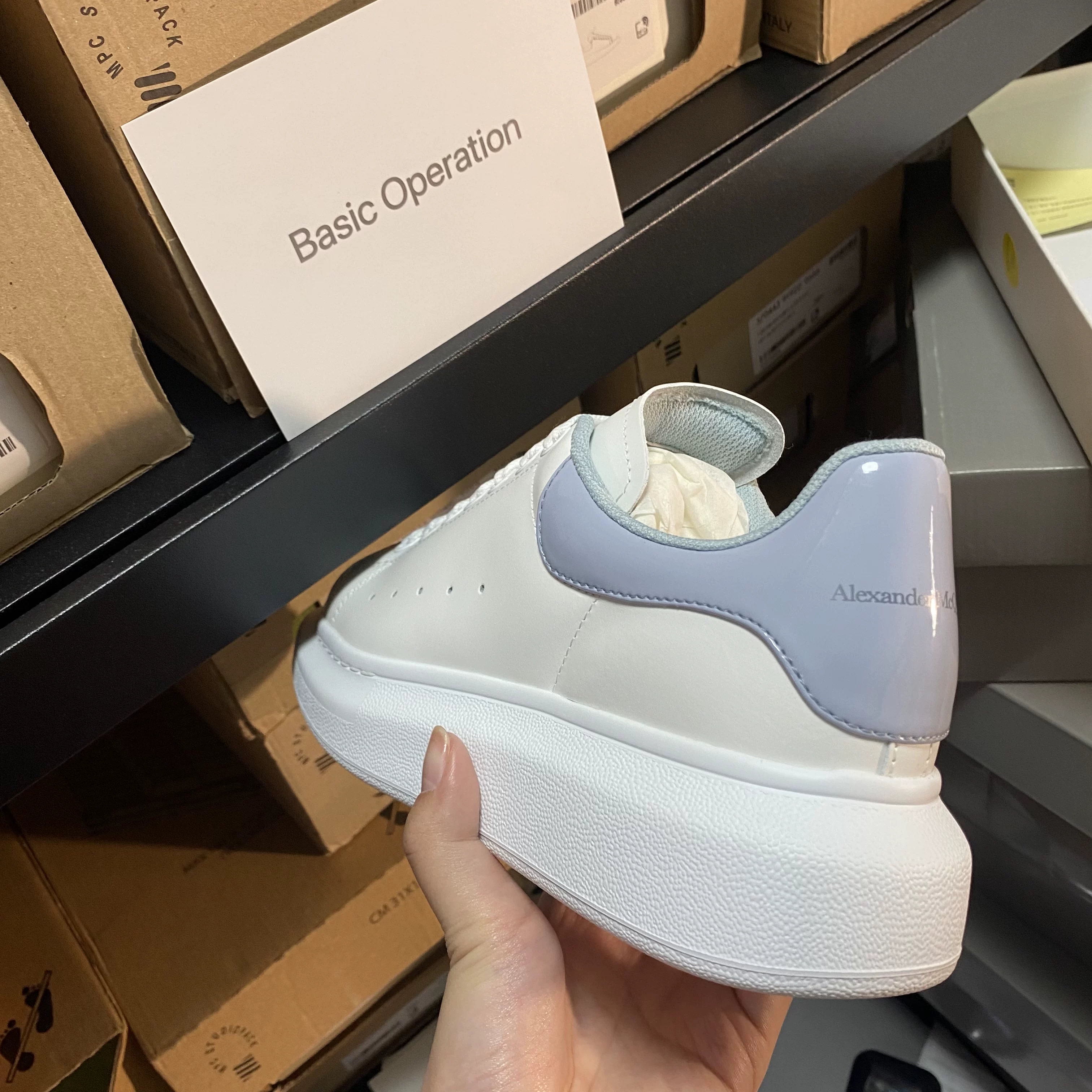 Alexander mcqueen, leather white shoes