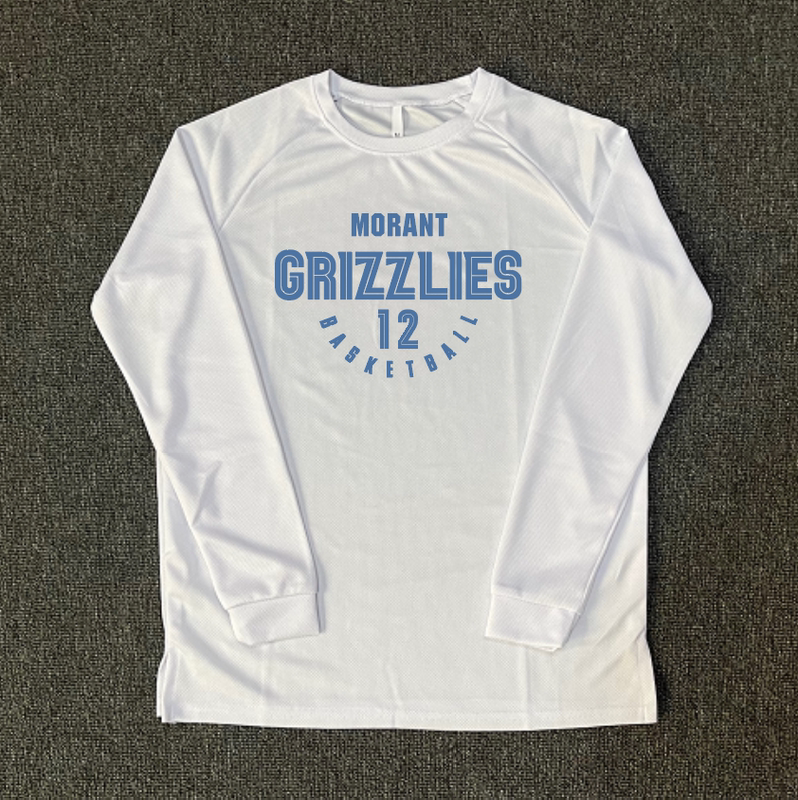 Morant American Basketball Long-Sleeved Thin T-Shirt Men's Warm-Up Training Quick-Drying Shooting Shirt Fitness Running Shirt