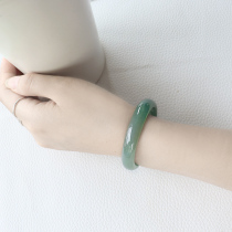 Xiaoliang Zi natural A goods Myanmar jade bracelet Female jade bracelet Waxy ice seed oil green princess bracelet round bracelet
