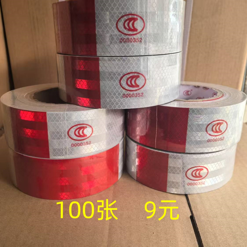 Reflective Stickers for Car Body, Red and White, High-Brightness Reflective Paper Film for Trucks and Vans, Reflective Film