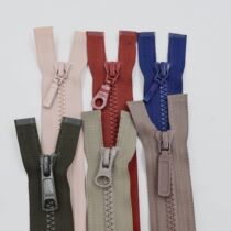 YKK5 color resin double Open tail (open) zipper jacket down jacket cotton cardigan