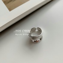 MINICYBER irregular wide ring ring 925 sterling silver 2021 New Tide Net red Japan Korea original Ring Ring