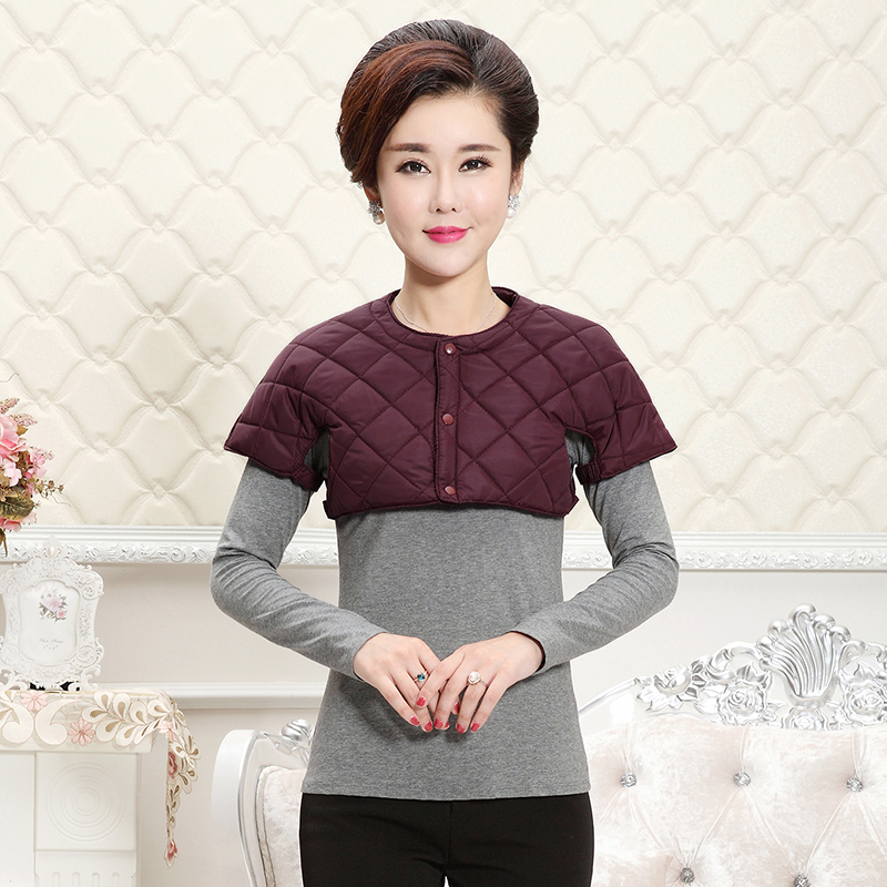 Shaw vest nửa tay áo xuống cổ bông bộ giải trí điều hòa không khí lạnh ngủ già ngựa kẹp nhà