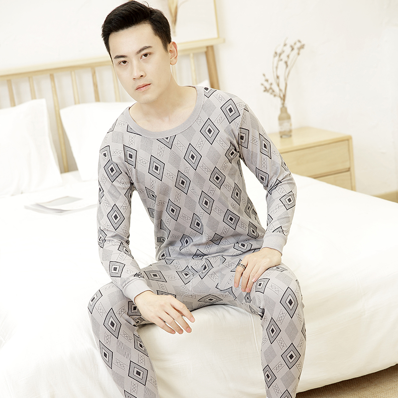 Mens bông ấm đồ lót trong quần mùa thu cao cổ thiết cotton trung niên áo len áo len bông mảnh bông cotton mỏng.