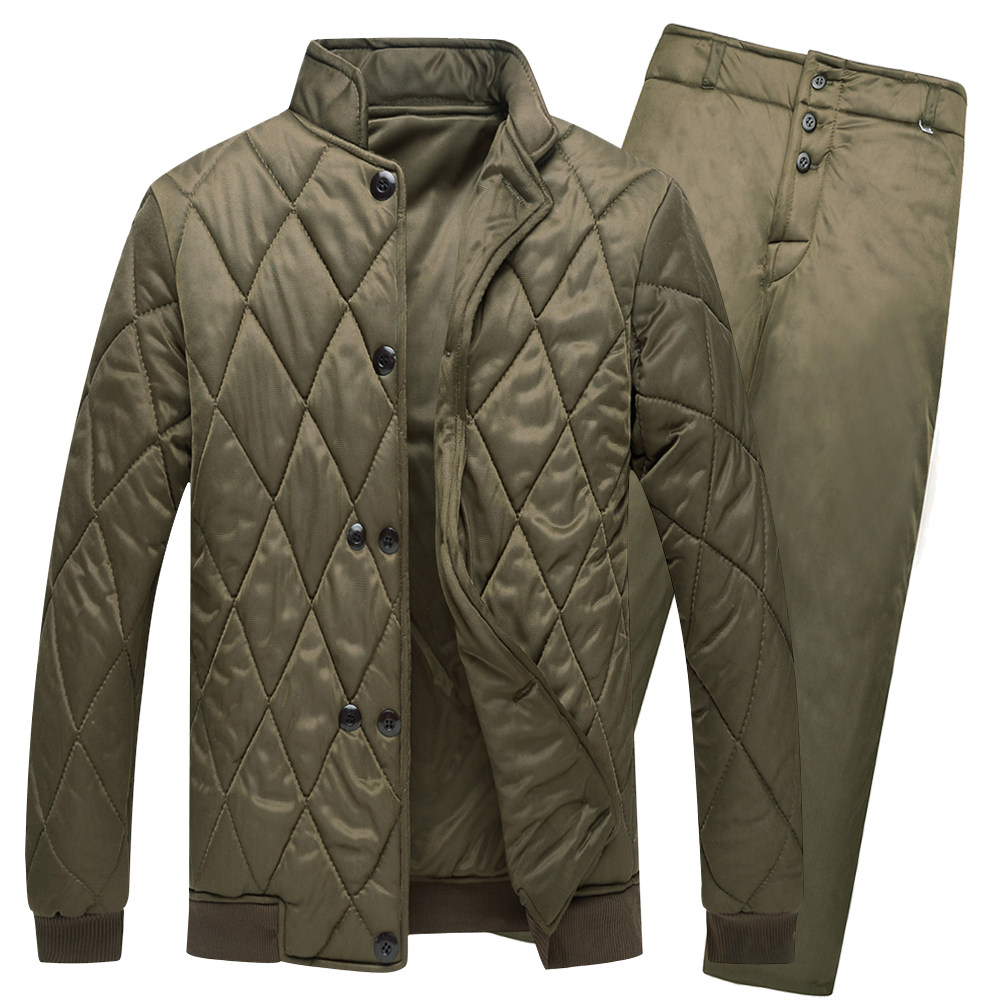 Флисовый эластичный вкладыш, удерживающая тепло куртка, штаны для работы, для среднего возраста, свободный крой 